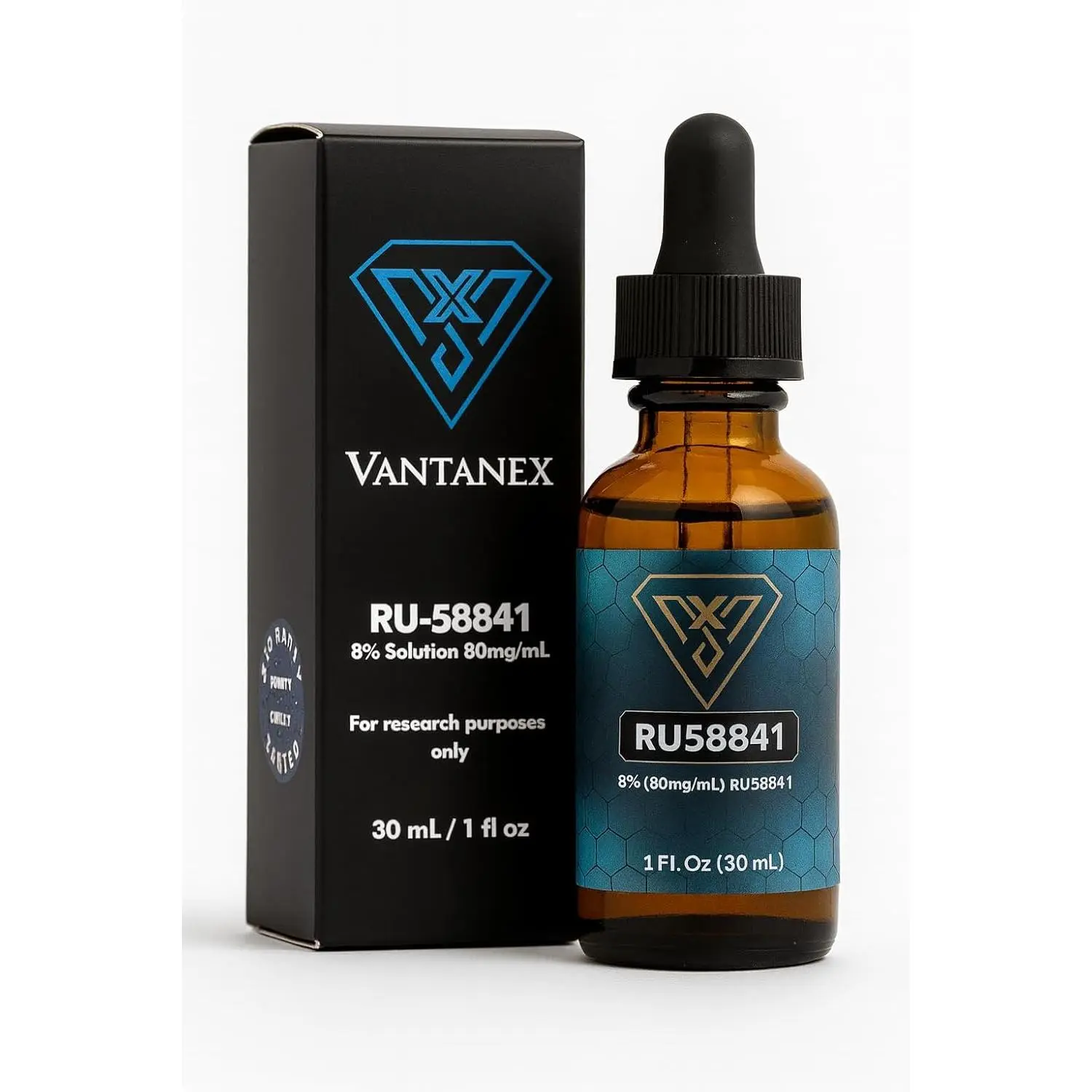 Vantanex RU-58841 8% Extra Strength Topical Hair Regrowth Solution