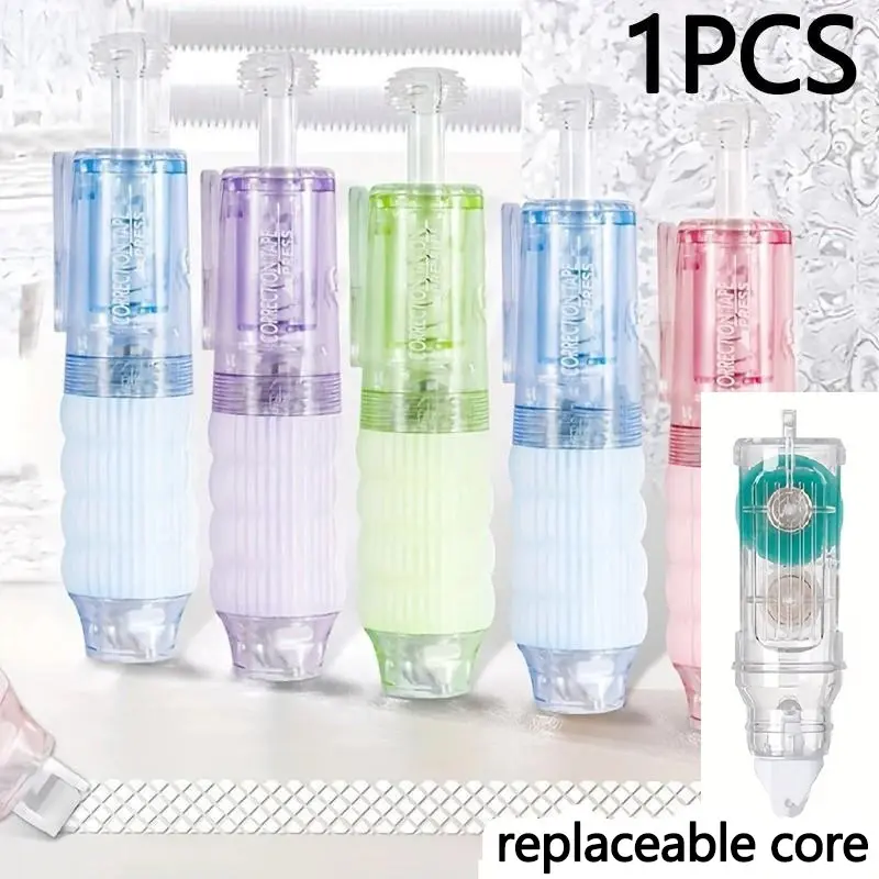 Press-Down Dot Glue Stick, Replaceable Core, High-Aesthetic Macaron Design, Student Notebook Special Dual-Sided Tape, Non-Sticky Hands, Learning Supplies, Study Tool, Office Stationery Supplies