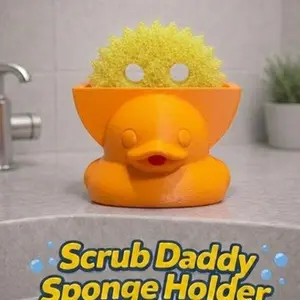 Ducky Scrub Daddy Holder - Unique Design for Holding Scrub Daddy Sponge - Perfect for Kitchen Organization