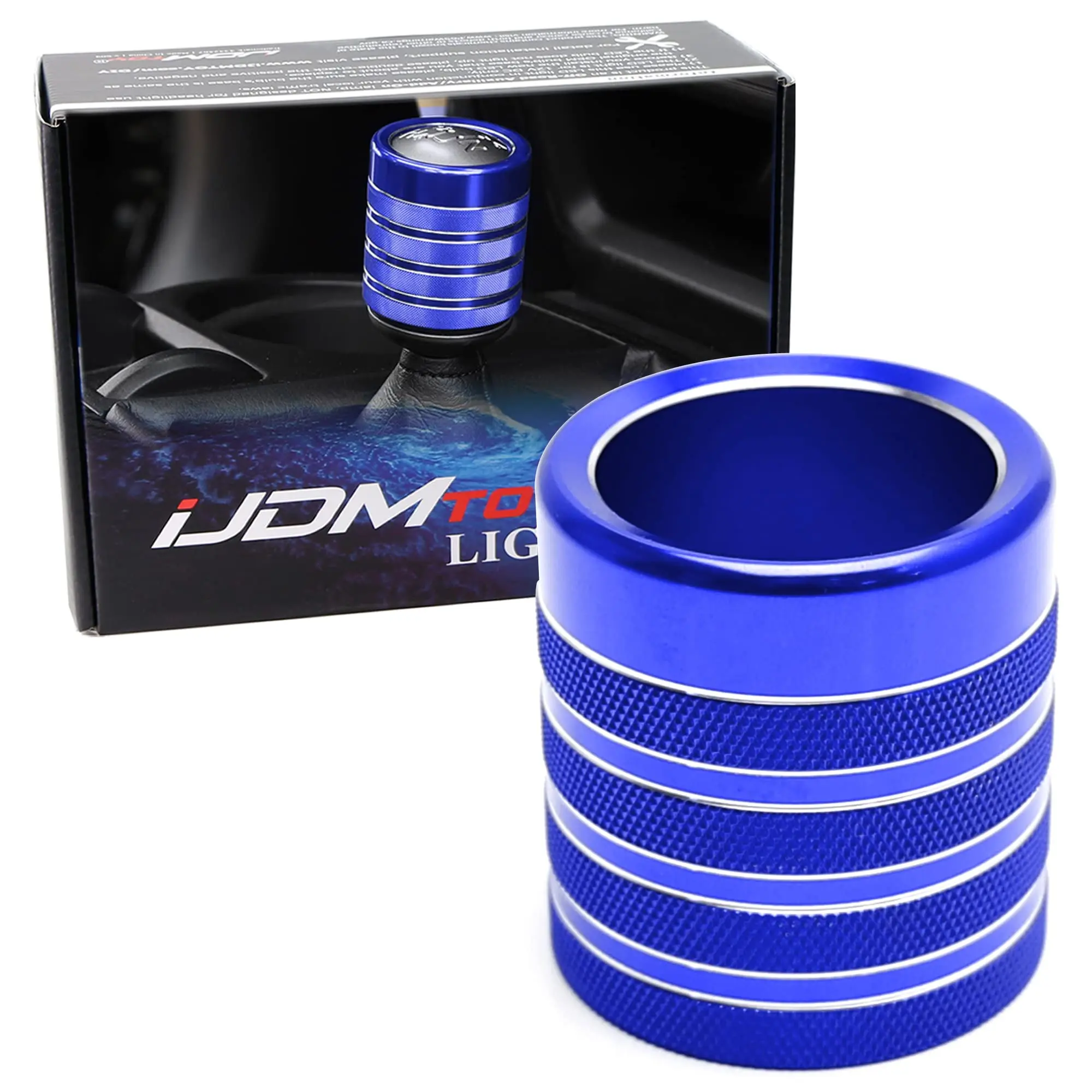 iJDMTOY Sports Blue Anodized Aluminum Floor 4x4 4WD Selector Stick Decoration Cover For Toyota 2010-2024 4Runner