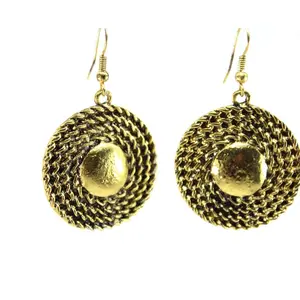Rope Medallion Necklace & Earring Set