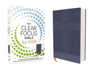 Nirv, Clear Focus Bible for Kids (Help Kids with ADHD or Dyslexia Read with Confidence), Leathersoft, Blue -- Zondervan - Bible