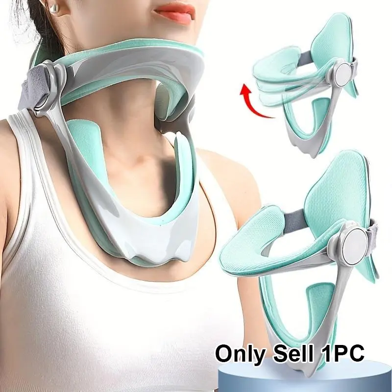 Neck & Cervical Spine Support Brace, Adjustable Neck Corrector, Anti-Forward Head Posture, Posture Straightener, Universal Neck Collar, Ideal for Office Workers & Phone Addicts