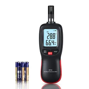 Digital Temperature and Humidity Meter, Thermometer Hygrometer  with Dew Point and Wet Bulb Temperature, Backlight, Max/Min Value, Data Hold, Store 1000 Group of Data for Indoor Outdoor