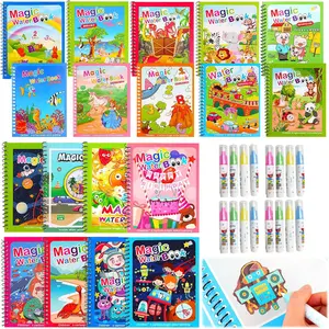 Water Coloring Books,Water Doodle Book Toys,Reusable Water Painting Book for Toddlers,Educational Learning Kits Gifts,Best Birthday Gifts