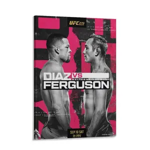 Nate Diaz Vs Tony Ferguson Print Poster Wall Decor, Sport Boxing Nate Diaz Decor