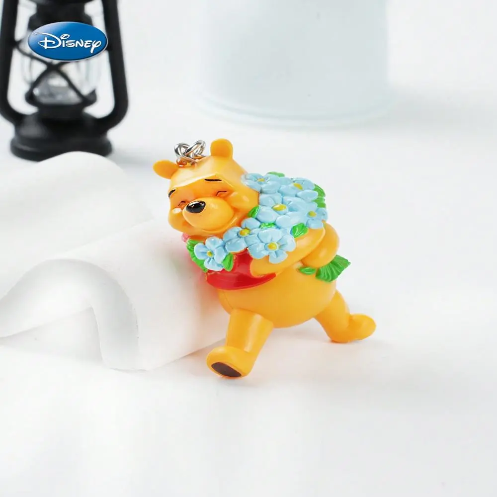 1PC Disney Officially Licensed Winnie the Pooh Keychain, Key Charms, Cute Keychains For Car Keys PVC Key Chain, Key Ring, Collectible for Women Fun Accessories Decoration Keychain Charm Decorative Chains for Bags Birthdays Gift Keychain Kawaii Figures
