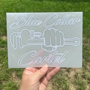 Pipe Wrench Blue Collar Cartel Decal, multiple colors, and sizes!