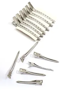 10pcs Hair Styling Clips Set, Large Duckbill Clamp & Wave Sectioning Tool, Casual Plain Design, All Season Use, Beauty Accessories