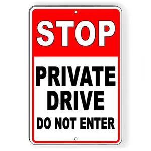Heavy Duty Aluminum Stop Sign for Private Driveways No Trespassing Warning Sign for Do Not Enter Areas