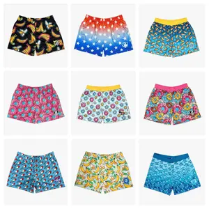BL 100 Ice Cream Drip Mesh ShortsComfort Reed Shop Baseball Lifestyle 101 Pizza Youth Shorts Quick-Dry Summer Streetwear Trendy Elastic Waistband Unisex Fit for Women & Youth