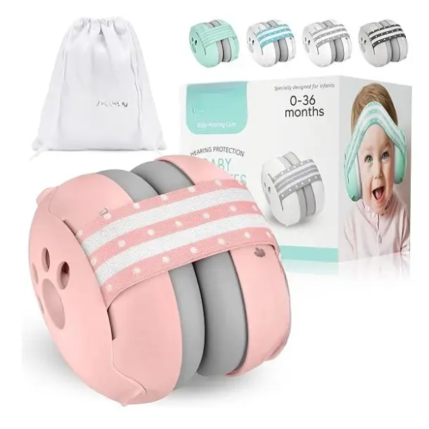 Mothers Day Gift Baby Ear Muffs Noise Protection, 25dB Noise Cancelling Headphones for Infants Toddlers 0-36 Months Airplane Travel Essentials