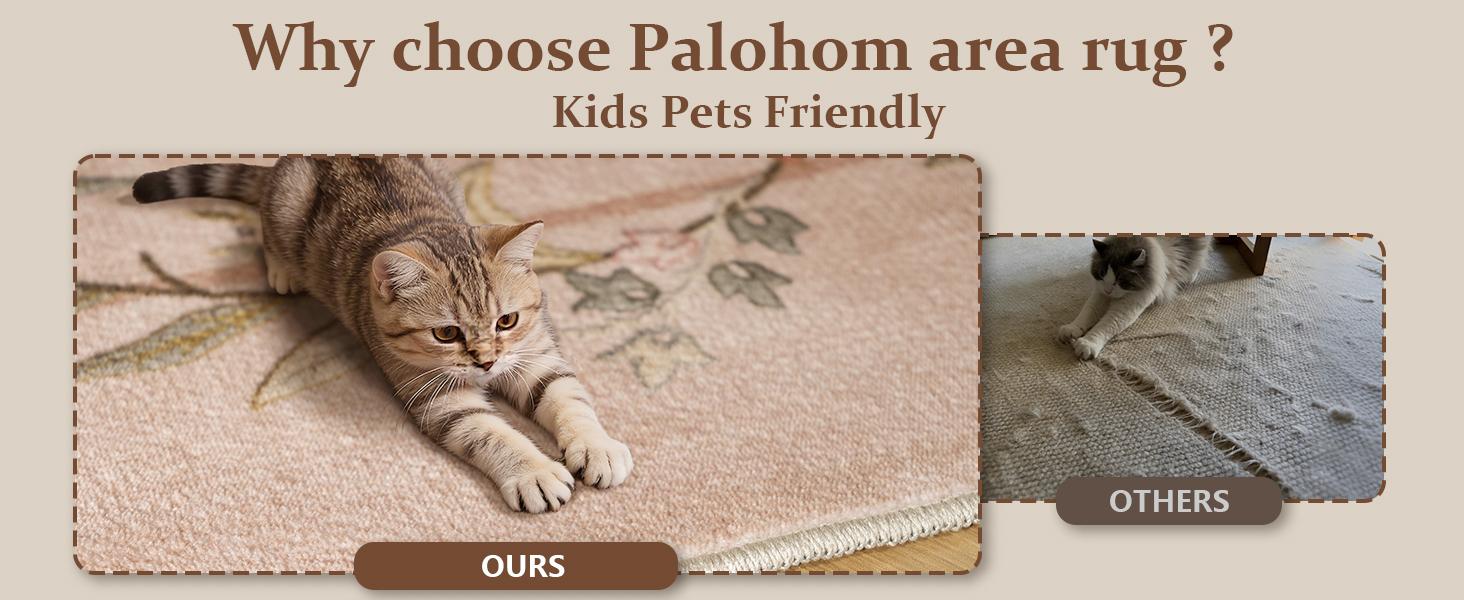 Washable Rugs Area Rugs for Living Room: Bedroom Rug Stain Resistant Non Slip Low Pile Ultra Soft Faux Wool Lightweight Large Carpets for Dining Room Kitchen Farmhouse Home Office Indoor