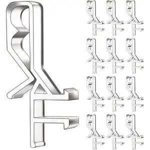 12 PCS Hidden Valance Clips for Window Blinds,1-7/8 inch Clear Plastic Valance Clips for Window Blinds,Suitable for Wood & Faux Blinds
