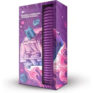Coiled & Double-Sleeved Mechanical Keyboard , for Type-C Mechanical Keyboards ()