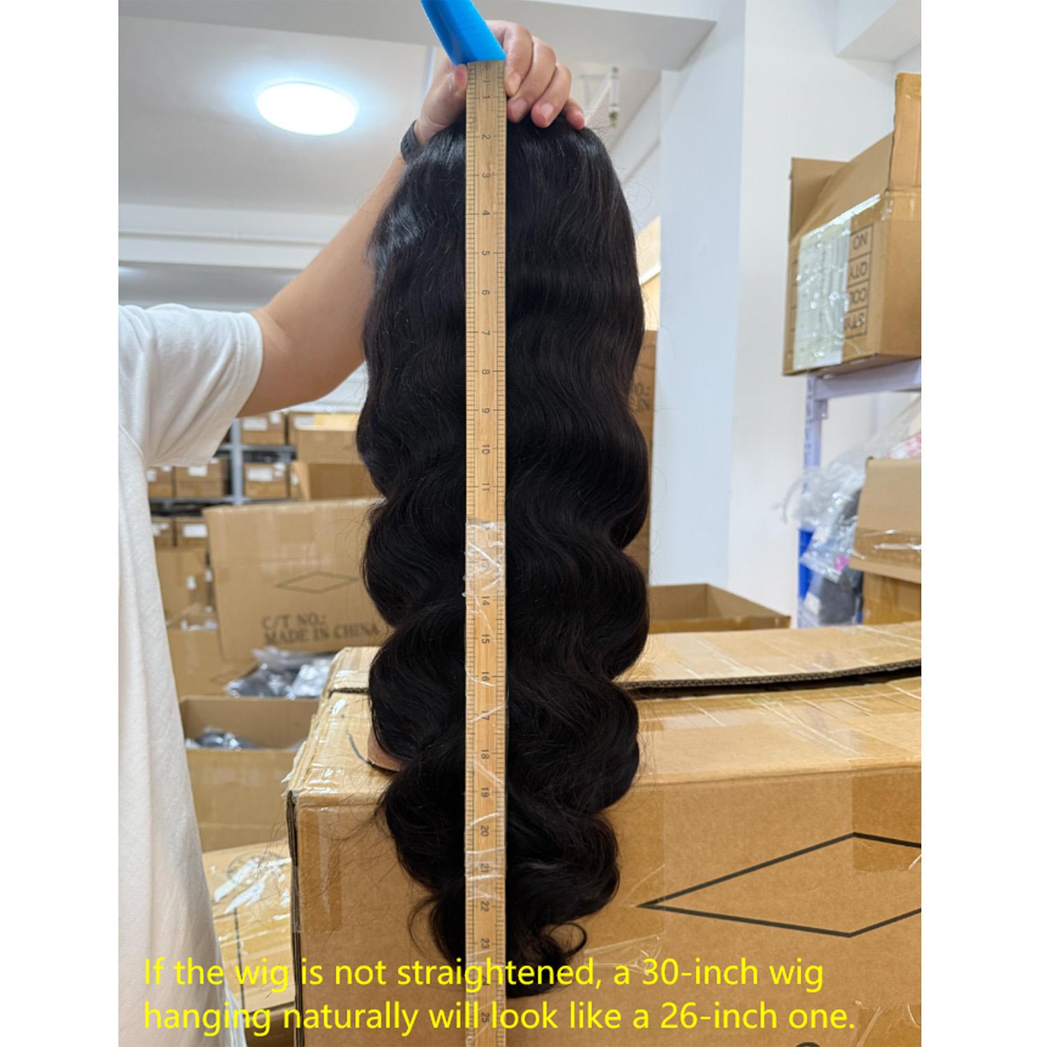 13x6 Lace Front Wigs Human Hair for Women 180% Pre Plucked Straight & Body Wave HD Lace Frontal Wigs Natural Black Color Medium Cap Size 22.5inch Glueless Wig