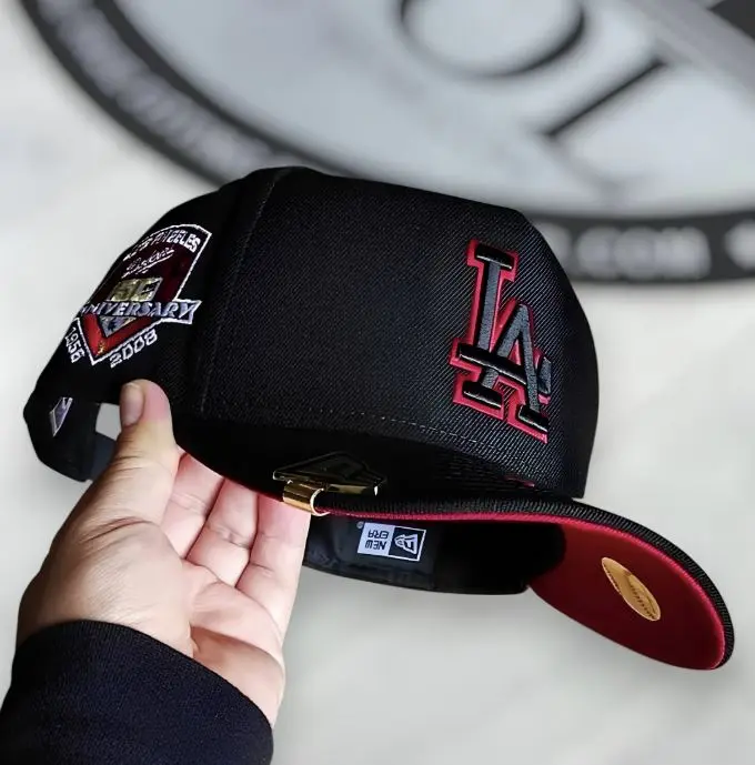 New Era MLB 9FORTY & 59FIFTY Unisex Collector Edition Fitted Caps - Black, New York Yankees/Los Angeles Dodgers Side Patch, Flat Brim, Premium Streetwear Hip-Hop Hats (TikTok Viral Trend)