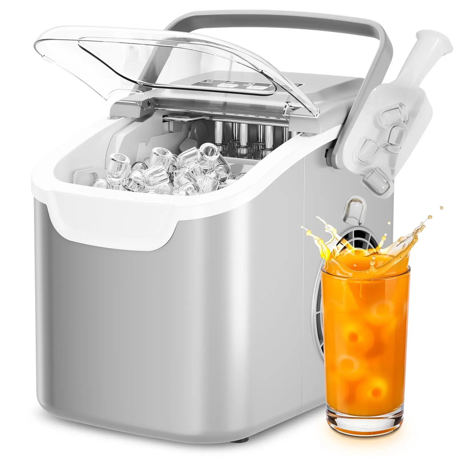 Antarctic Star Countertop Ice Maker Machine, 8 Cubes in 6 Mins, 26.5 lbs/Day, Self-Cleaning, 2 Sizes, Ultra-Quiet for Home/Kitchen/Camping/RV Antarctic Star Countertop Ice Maker Machine, 8 Cubes in 6 Mins, 26.5 lbs/Day, Self-Cleaning, 2 Sizes, Ultra-Quiet for Home/Kitchen/Camping/RV