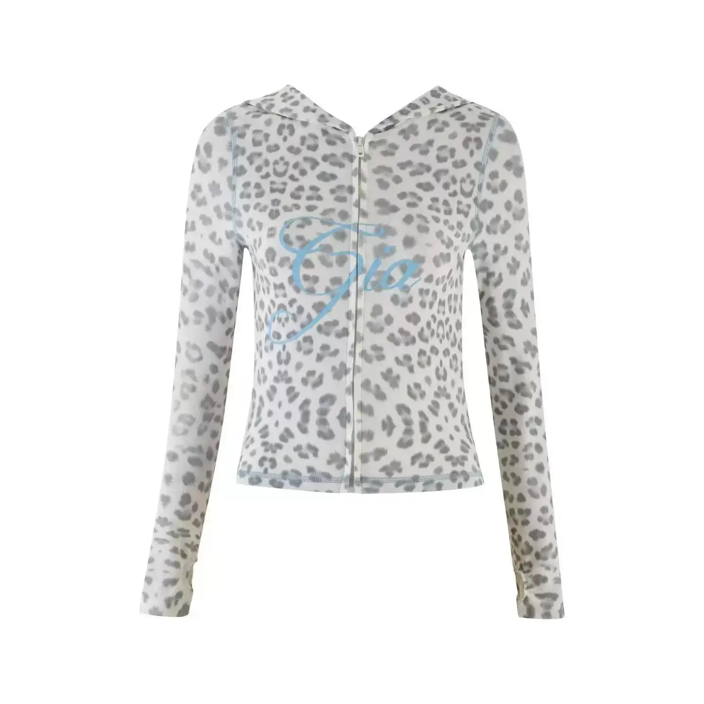 White leopard print jacket