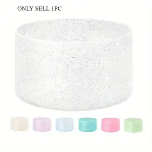 1pc Silicone Cup Bottom Sleeve, Non-slip Twinkle Cup Boot Cover, Cup Accessories For 20-40oz Tumbler & Hydro Flask 12-24oz