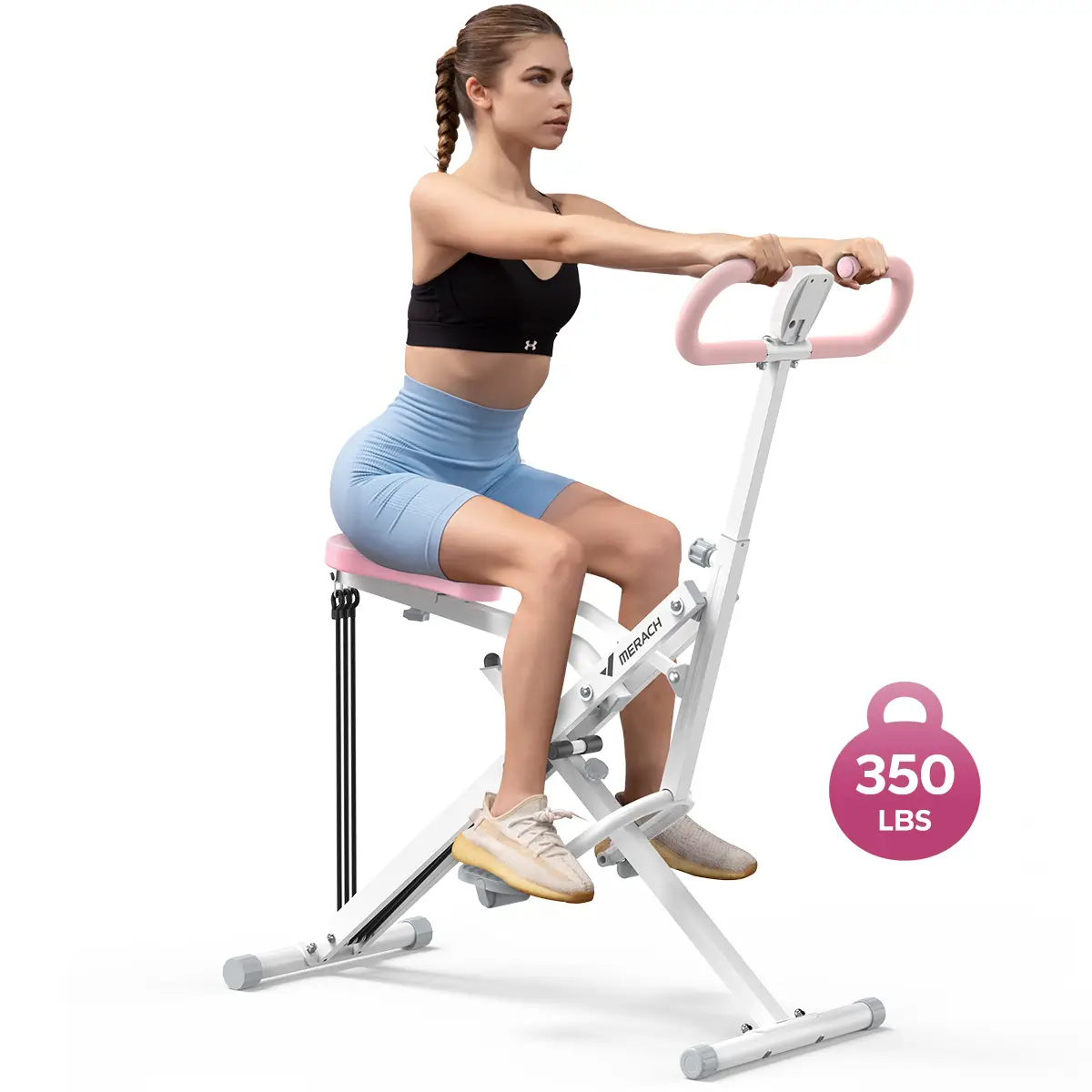 MERACH Squat Machine Glutes Workout Adjustable Resistance Foldable Exercise Equipment Leg Exercise Machine Rowing Machine Home Gym