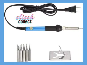 Electronics Soldering Iron Kit60W 110V Adjustable Temperature Welding Tool Set, 5pcs Different Soldering Tips, Stand