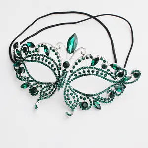 Sexy Queen Glitter Rhinestones Masquerade Mask Eye Masks Venetian Costume Prom Party Props Half Face Mask Dance Headwear 2024