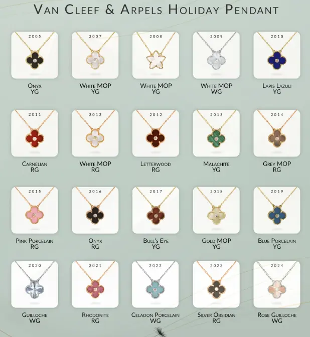Pre-owned Van Cleef & Arpels 18k Holiday Vintage Alhambra Necklace