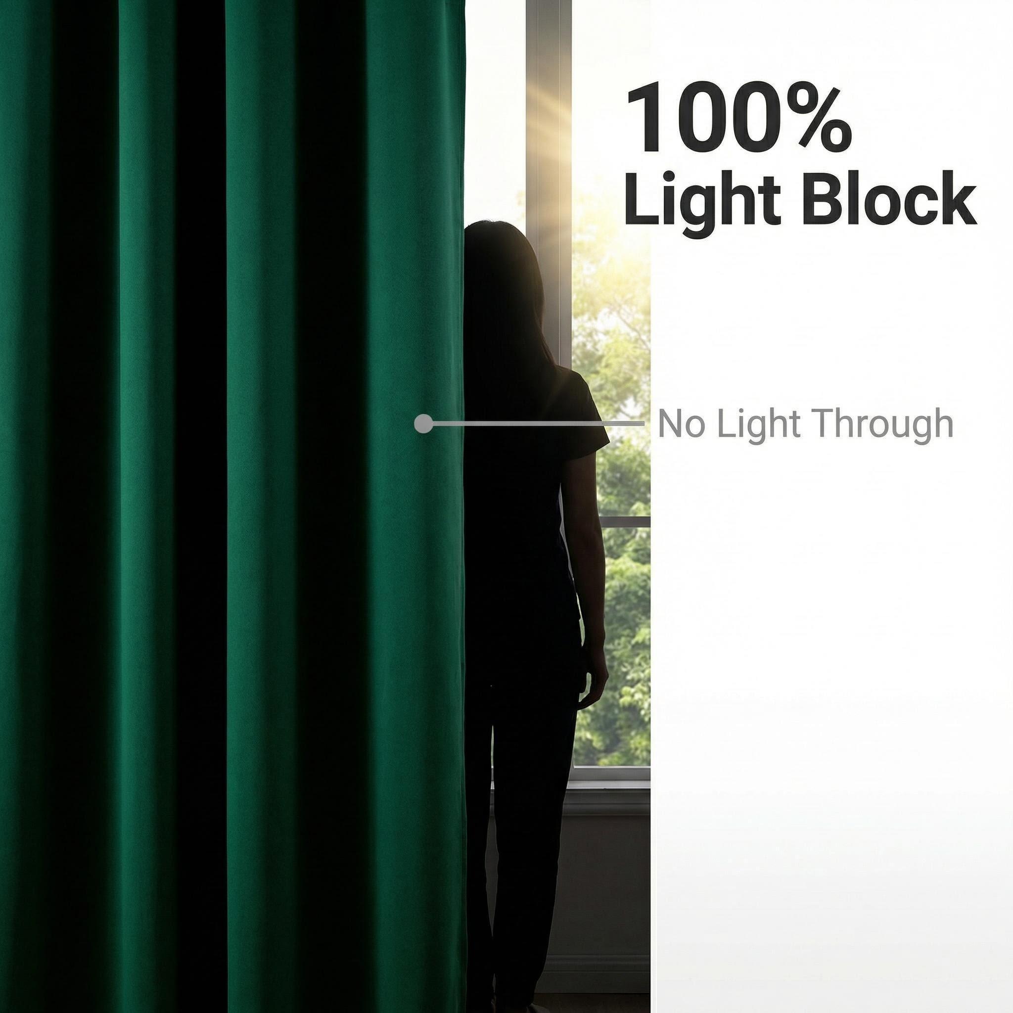 Window Wear 4 Panels 52X90 Inch Blackout Curtains Solid 100% Light Blocking Thermal Insulated Reduce Noise Curtains  Windowshades curtains curtains for bedroom cortinas para salas curtains for living room FT2571