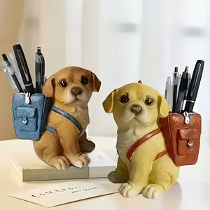 Creative Cute Pet Backpack Pen Holder, Large Capacity, Vibrant Colors, Ideal for Pens and Small Stationery, Office Desk Decor Gift, Cute Desk Accessories, Desk Organizer