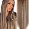 Women's Long Straight Hair Extensions, Heat-Resistant Synthetic Fiber, Natural Invisible Daily Party Use, 6-Piece Clip-In Set, Synthetic Hair Pieces, Synthetic Clip Hairpiece, Synthetic Hairpieces