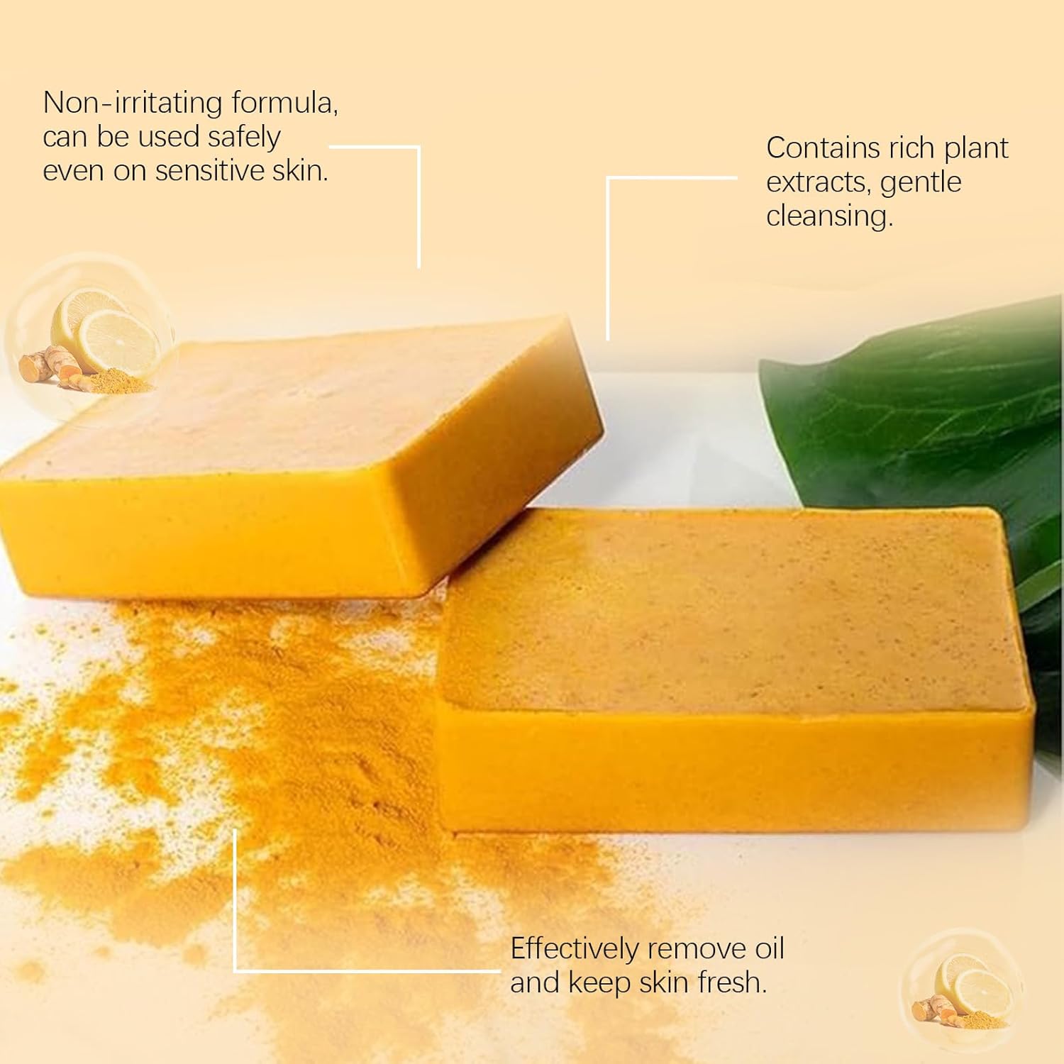 Lemon Turmeric Kojic Acid Soap Dark Spot Removing Cleansing Bar