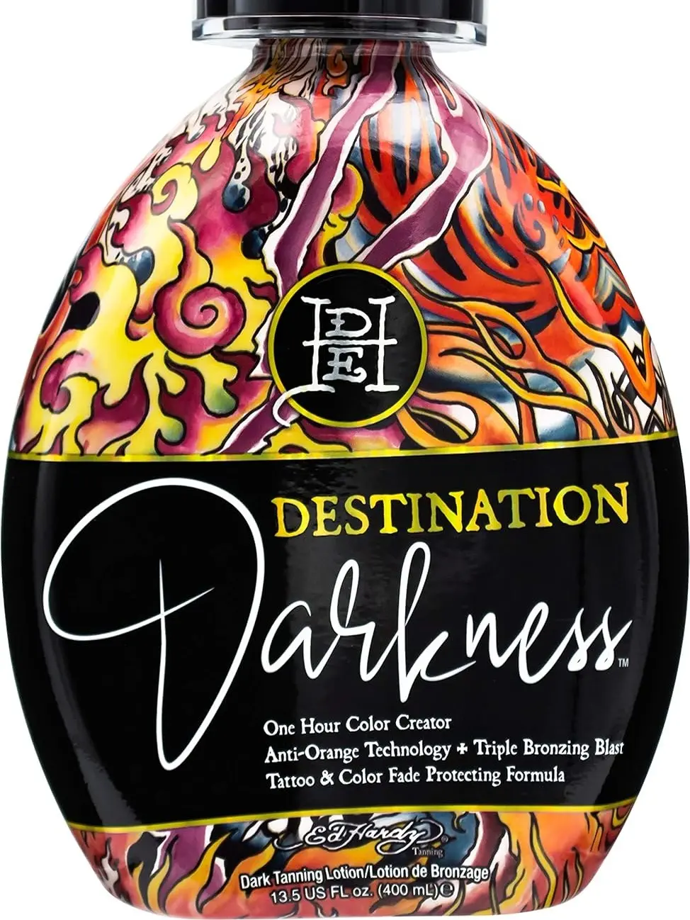 Ed Hardy Tanning Destination Darkness - One Hour Color Creator Anti-Orange Dark Tanning Lotion 13.5 oz.