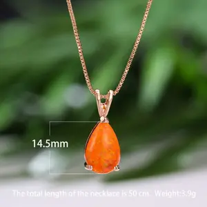 Water Drop Opal Necklace for Women - Timeless Elegance with Dainty Chain, Premium Craft, Gift for Her