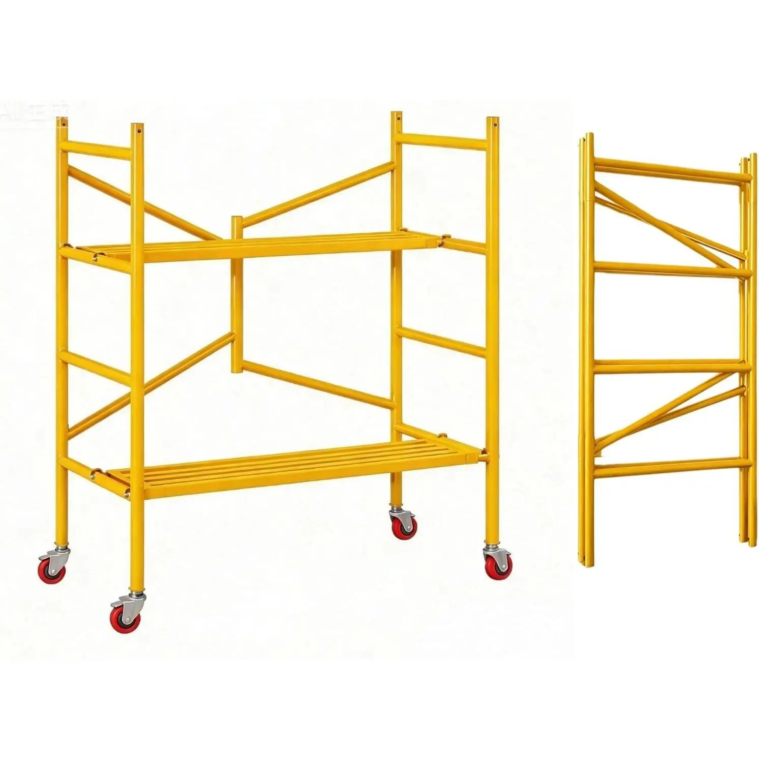 Scaffolding Platform, 800 LBS Capacity Heavy Duty Rolling Scaffold with Locking Wheels, Portable Mobile Scaffolding for Construction Site, Building Renovation, Roofing, Painting & Maintenance