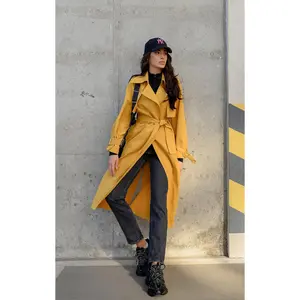 Mustard Belted Trench Coat