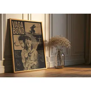 Vagabond Poster: Vintage Minimalist Anime Manga Art Print