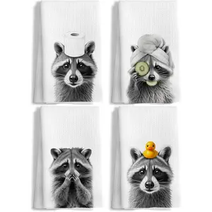 Towel Funny  Lover Gifts Bathroom Hand Towels Set of 4,  Bathroom Decor,Cute  Hand Towels, 16x24 Inch