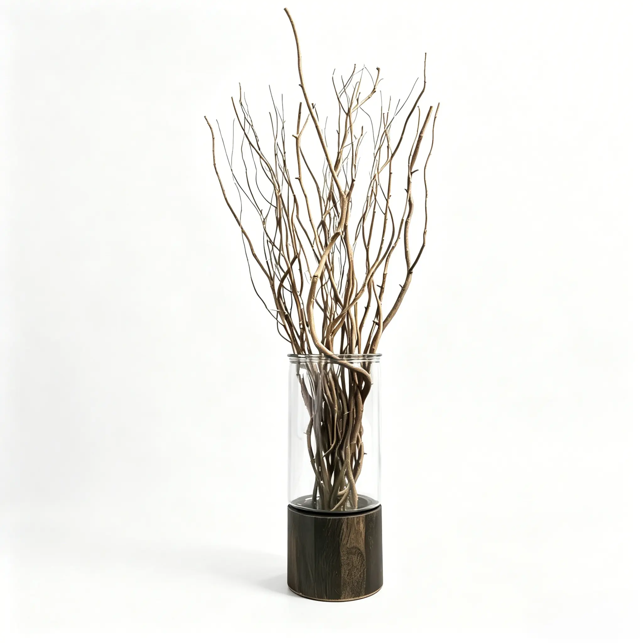 Natural Brown Dried Willow Branches, 17 Inch Curly Willow Branches 15 Pieces, Real Wood Sticks for Vase Filler, Home Decoration, Wedding Craft