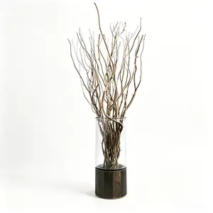 Natural Brown Dried Willow Branches, 17 Inch Curly Willow Branches 15 Pieces, Real Wood Sticks for Vase Filler, Home Decoration, Wedding Craft