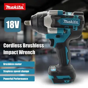 Makita Brushless DTW700 Cordless Electric Impact Wrench 1/2 Inch 18V Battery Compatible Power Tool for Automotive Repair