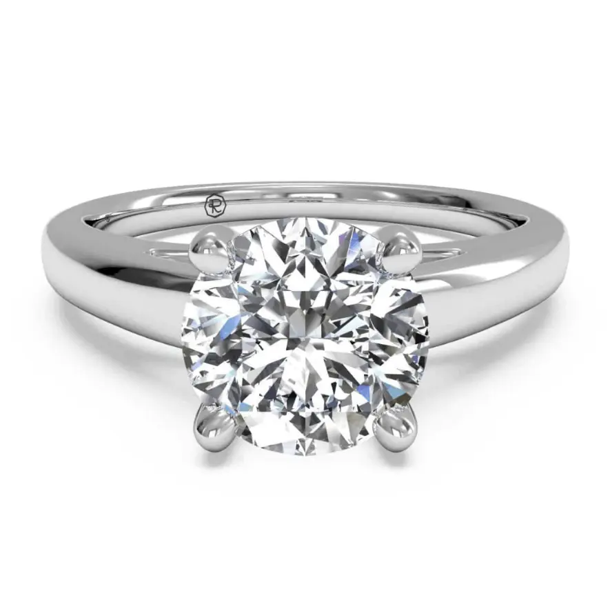 Ritani 14K White Gold Solitaire Round Engagement Ring Mounting