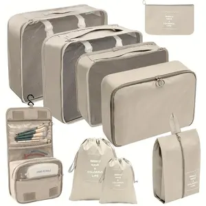Durable & Lightweight 9-Piece Packing Cubes, Stylish Luggage Organizers, Efficient Space-Saving Travel Accessories, Perfect for Trips, Travel Organizer Set
