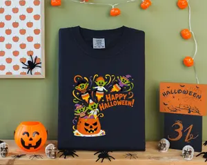 Happy Halloween Goblin Shirt, Cute Monster Kids Tee, Funny Trick or Treat Gift, Spooky Season Apparel, Whimsical Party Outfit  T-SHIRT- SWEATSHIRT-HOODIE