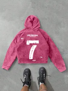 Men's Printed Hooded Short Sweatshirt, High Quality Pure Cotton Fabric, Trendy Summer Streetwear with Design Pattern