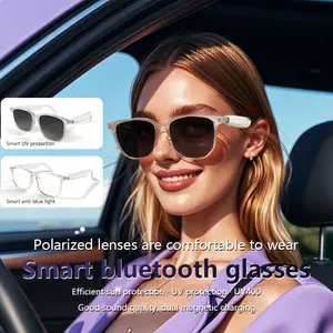 Wireless Smart Glasses Classic Trend with Bluetooth Playback and Radio UV and Blue Light Protection Unisex