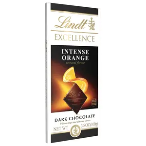 (2 Pack) Lindt Excellence Orange Dark Chocolate Candy Bar, 3.5 oz. Bar