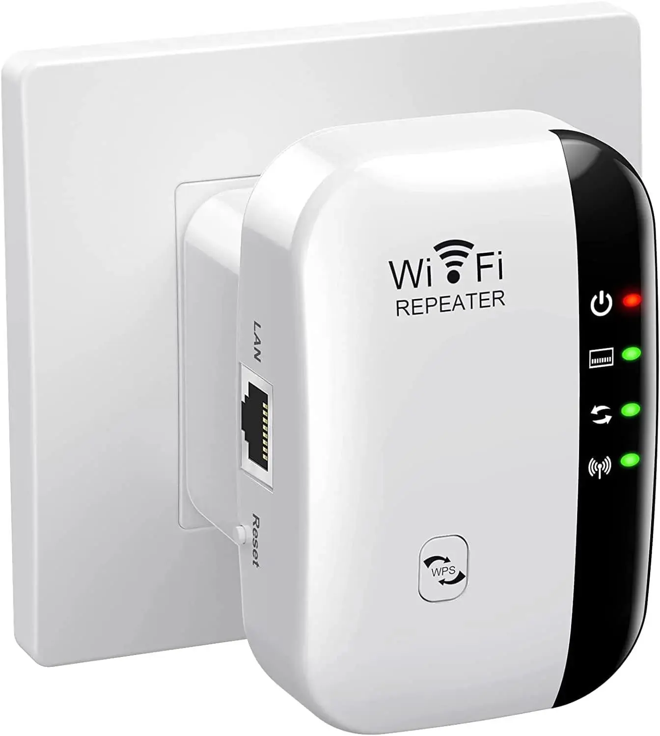 Digitnow Wifi Range Extender Super Boost Wifi up to 300Mbps Repeater, Wifi Signal Booster, Access Point Easy Set-Up 2.4G Network with Integrated Antennas LAN Port & Compact Designed Internet Booster DIGITNOW
