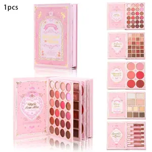 Multifunctional All-in-One Makeup Palette, Face Makeup Set, with eyeshadow blush highlighter contour lip gloss, shimmery easy coloring long lasting, perfect daily makeup & Christmas gift