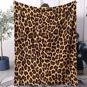 Classic Leopard Print Throw Blanket, Super Soft Comfortable Warm Home Decor, Ideal Nap Blanket, Perfect Gift for Family and Friends